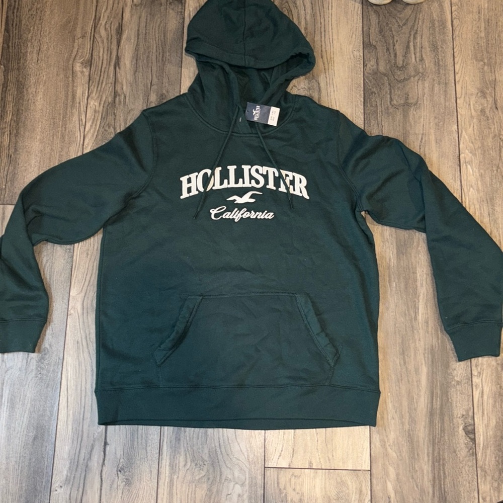 Women’s Large Dark Green Hooded Hollister Sweatshirt